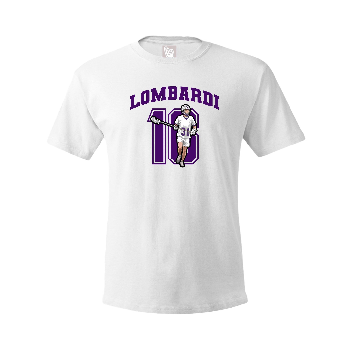 Youth Tee — Number in White