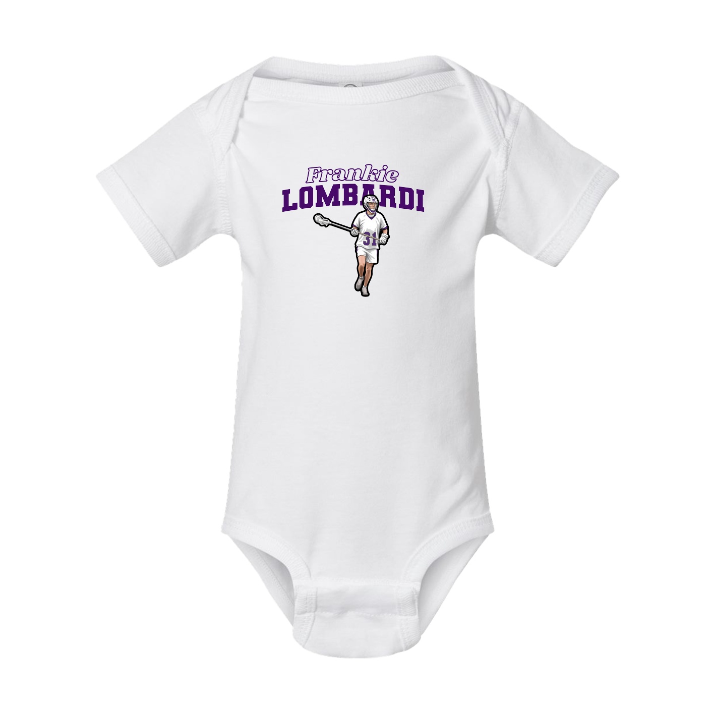 Baby Onesie — Name Arch in White