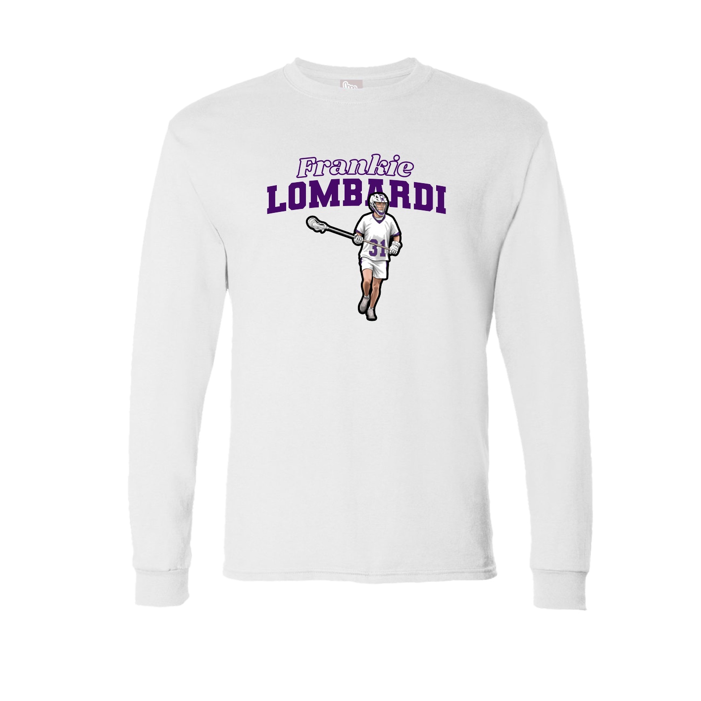 Long Sleeve Tee — Name Arch in White
