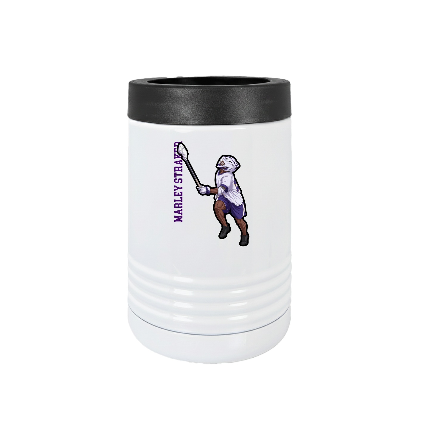 Beverage Holder — Name Vertical in White