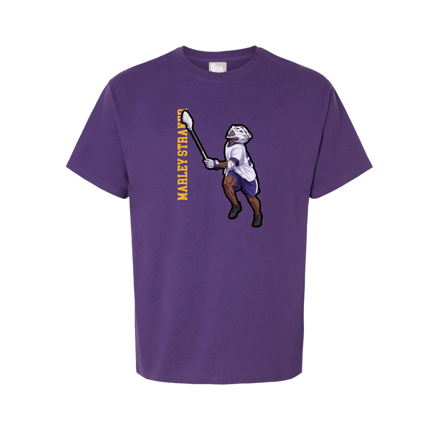 Youth Tee — Name Vertical in Purple