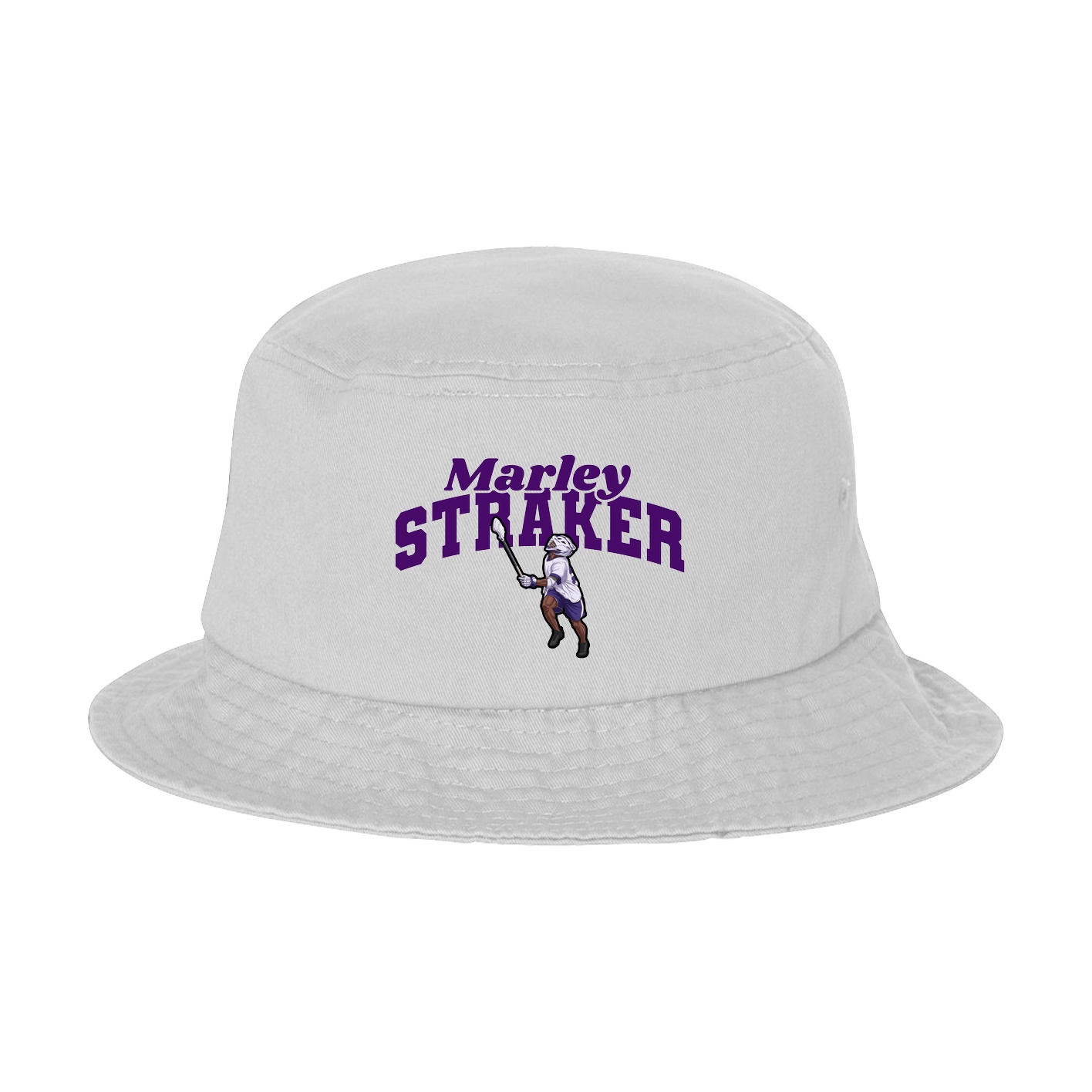 Bucket Cap — Signature Arch in White