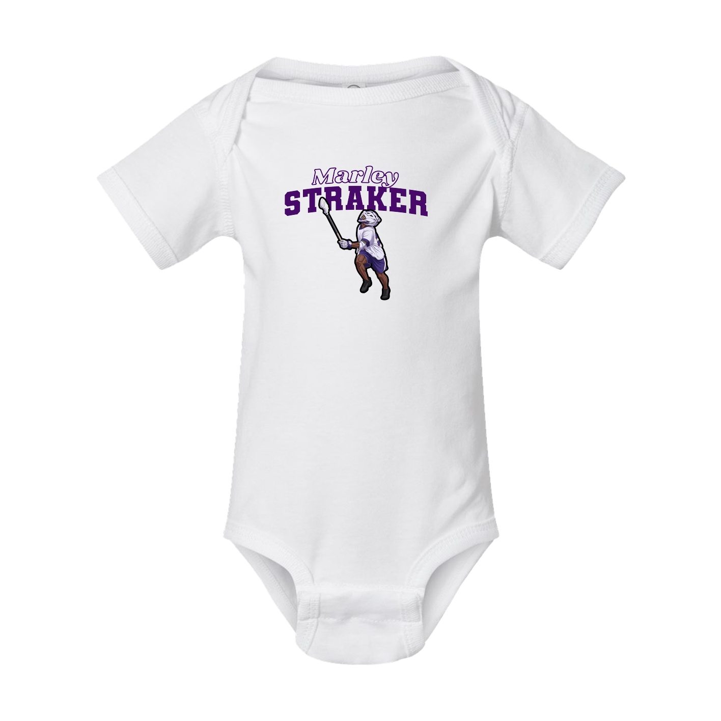 Baby Onesie — Name Arch in White