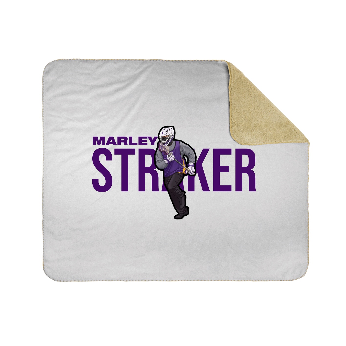 Throw Blanket — Player Name in White