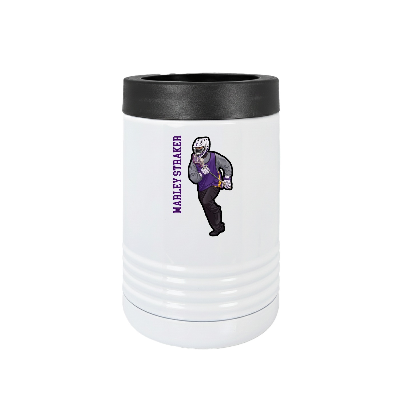 Beverage Holder — Name Vertical in White