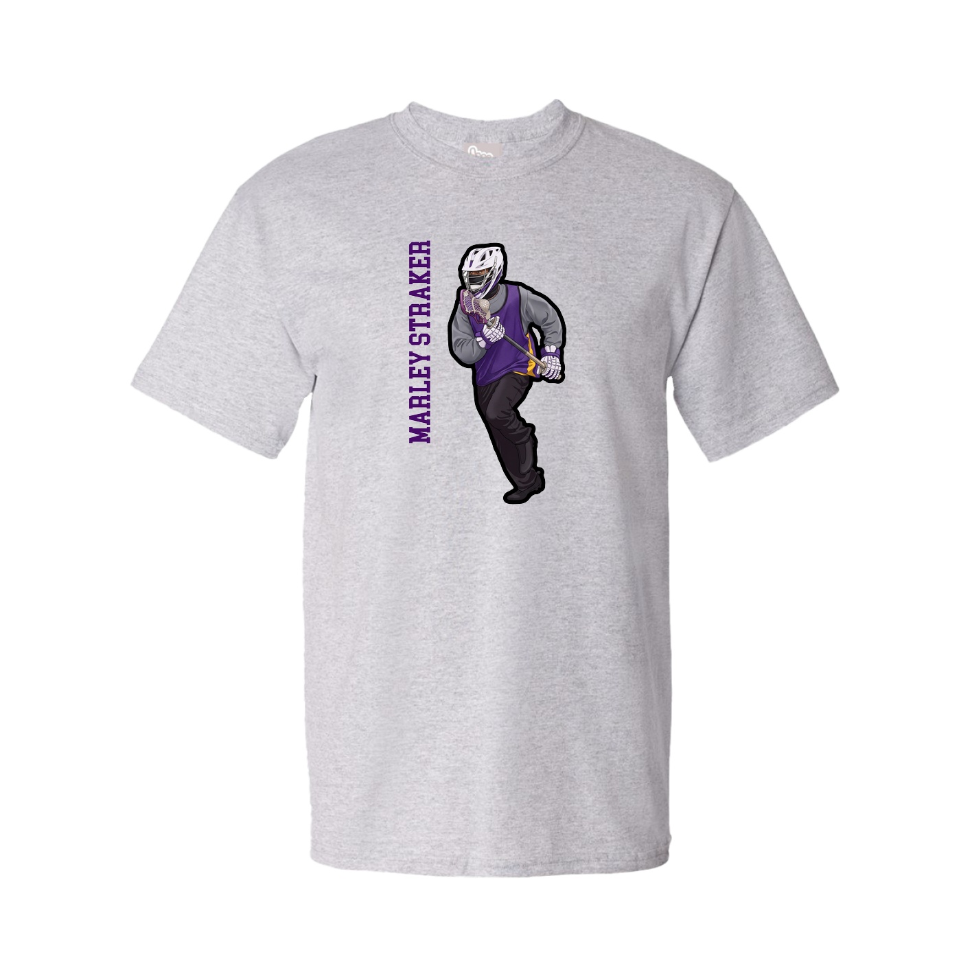 Tee — Name Vertical in Grey