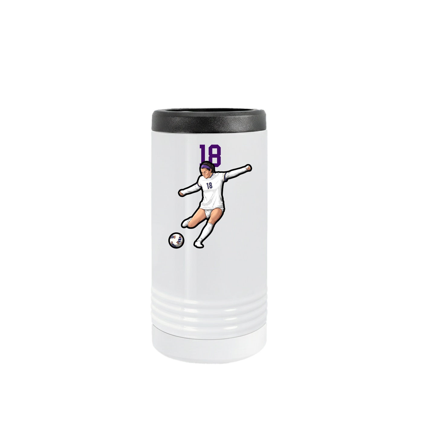 Slim Beverage Holder — Number Top in White