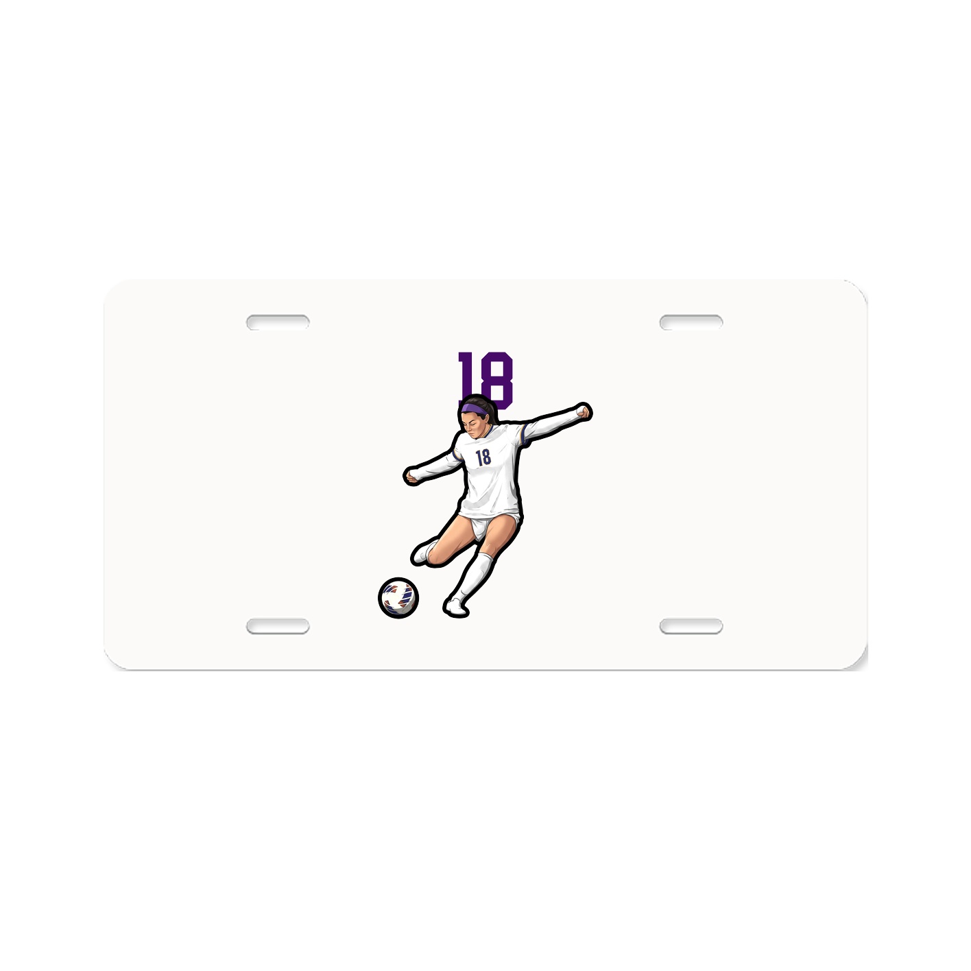 License Plate — Number Top in Classic