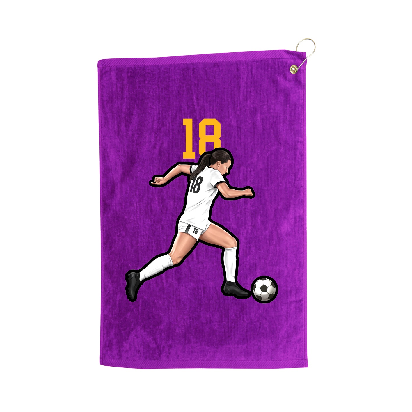 Golf Towel — Number Top in Purple