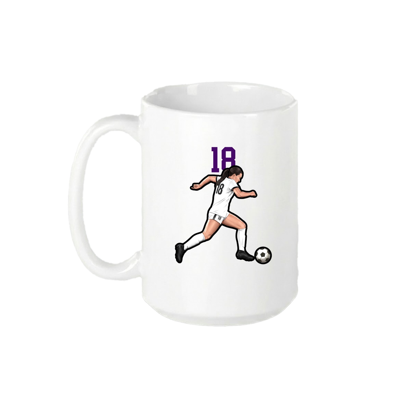 15oz Coffee Mug — Number Top in White