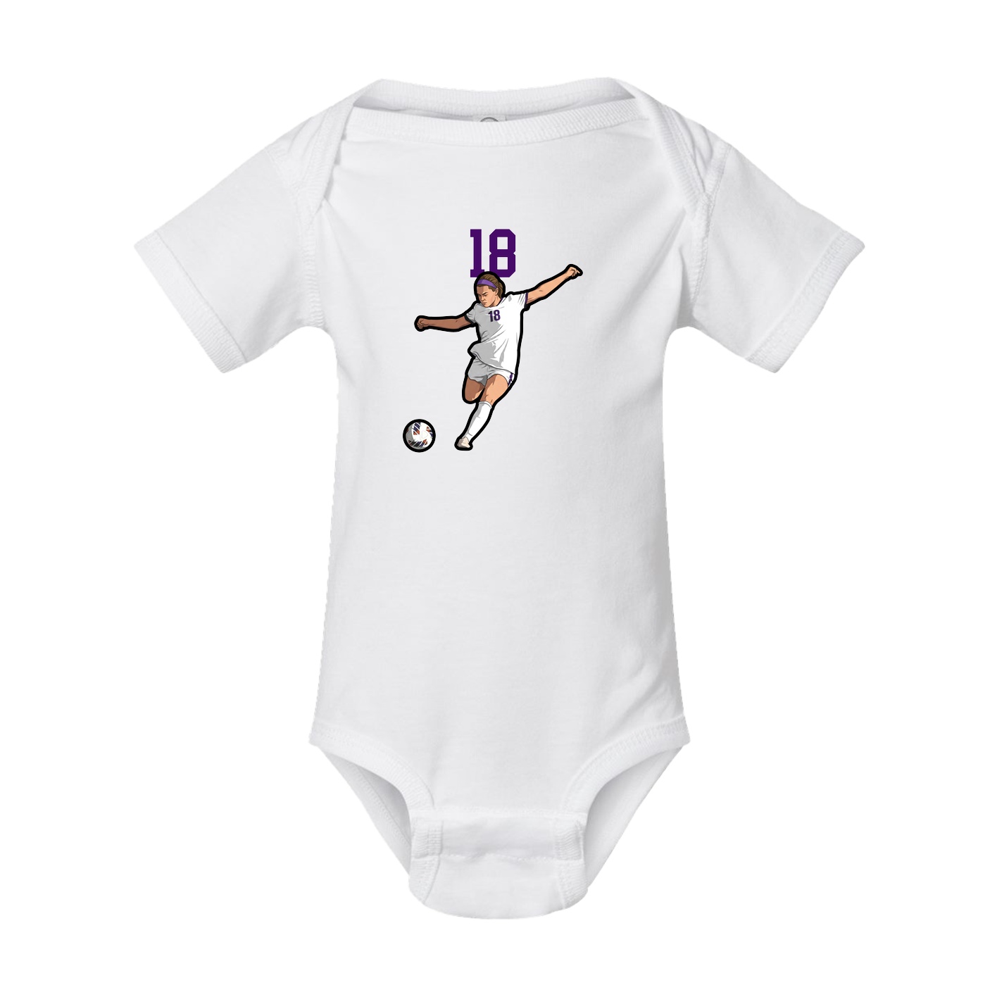 Baby Onesie — Number Top in White