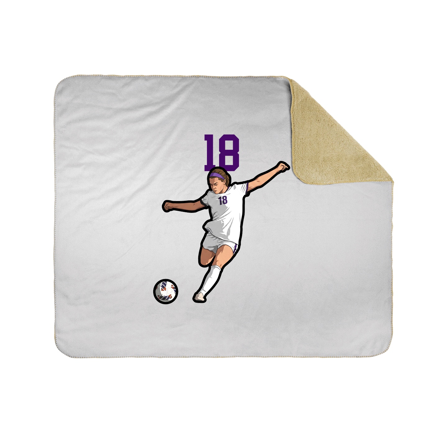 Throw Blanket — Number Top in White