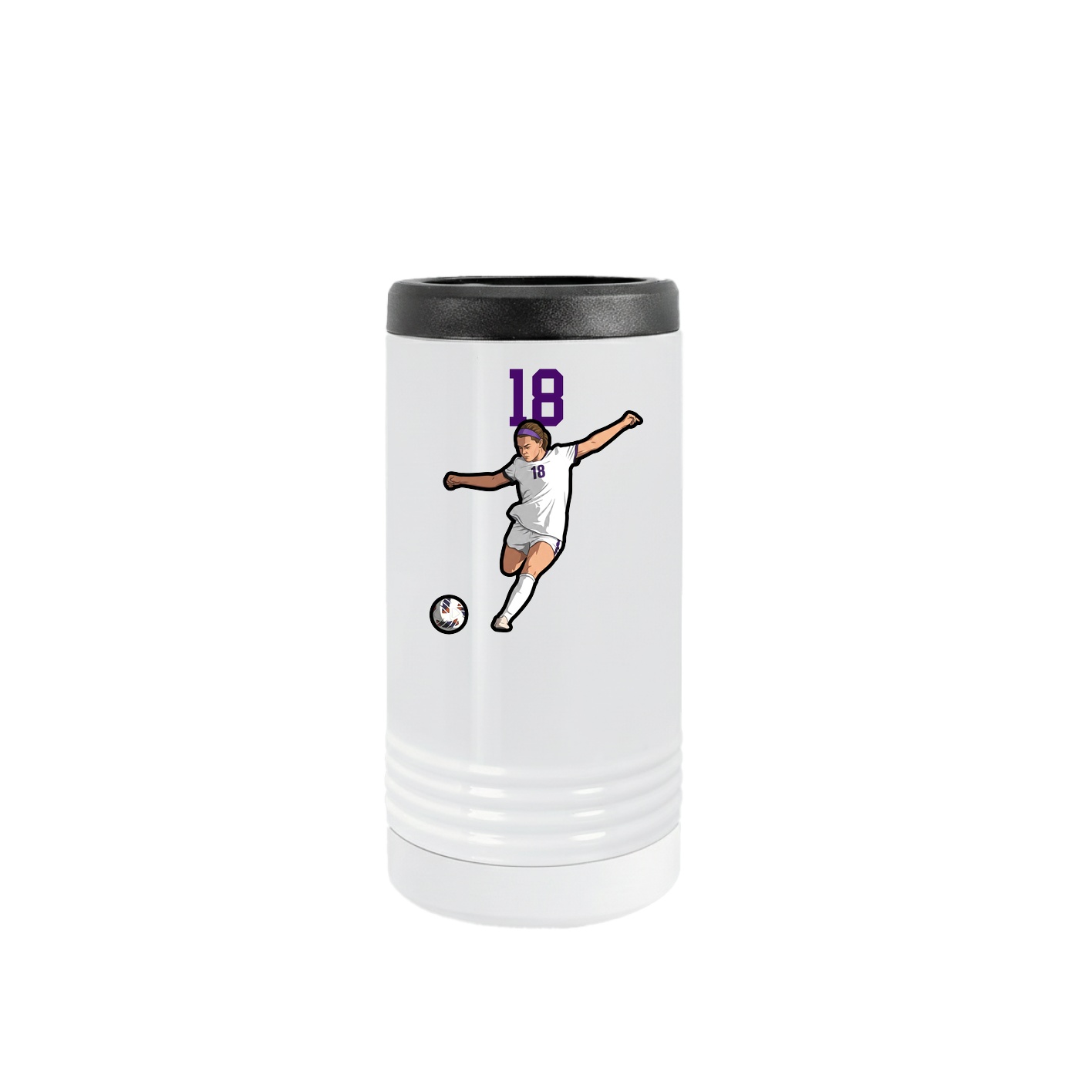 Slim Beverage Holder — Number Top in White