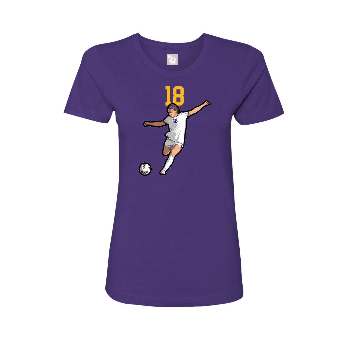 Womens Tee — Number Top in Purple
