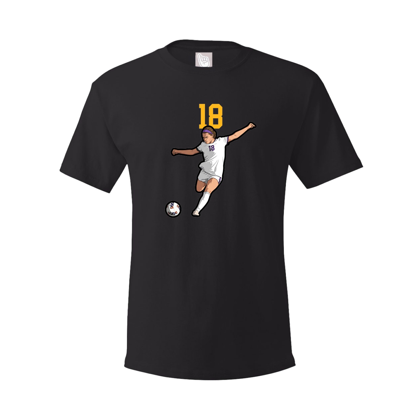 Youth Tee — Number Top in Black