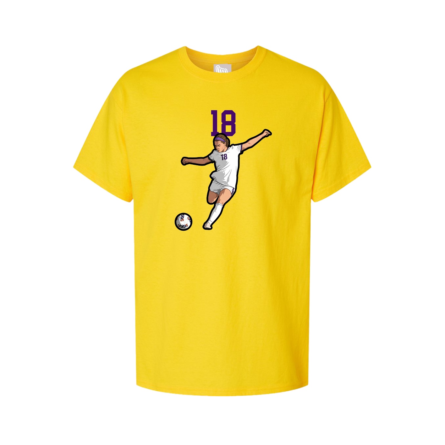 Youth Tee — Number Top in Gold