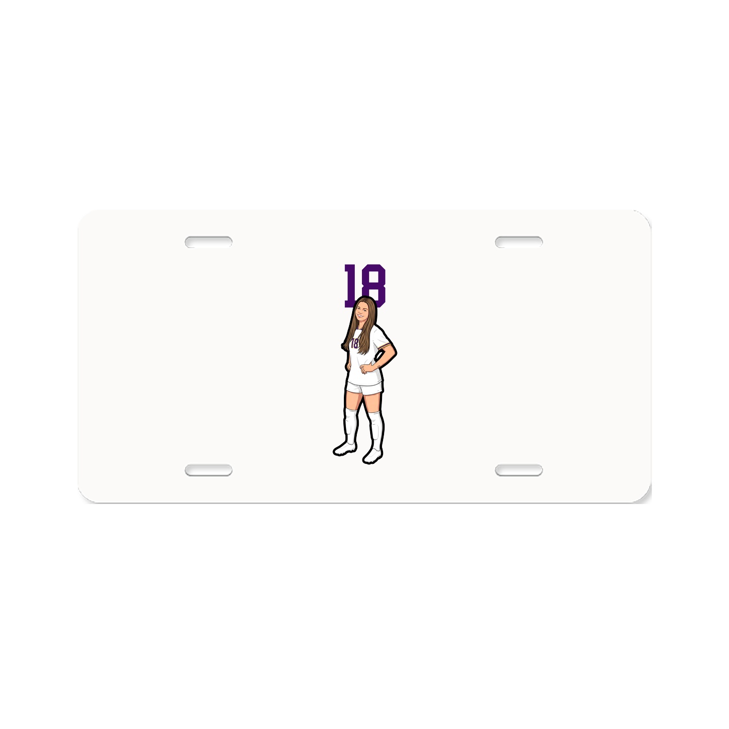 License Plate — Number Top in Classic