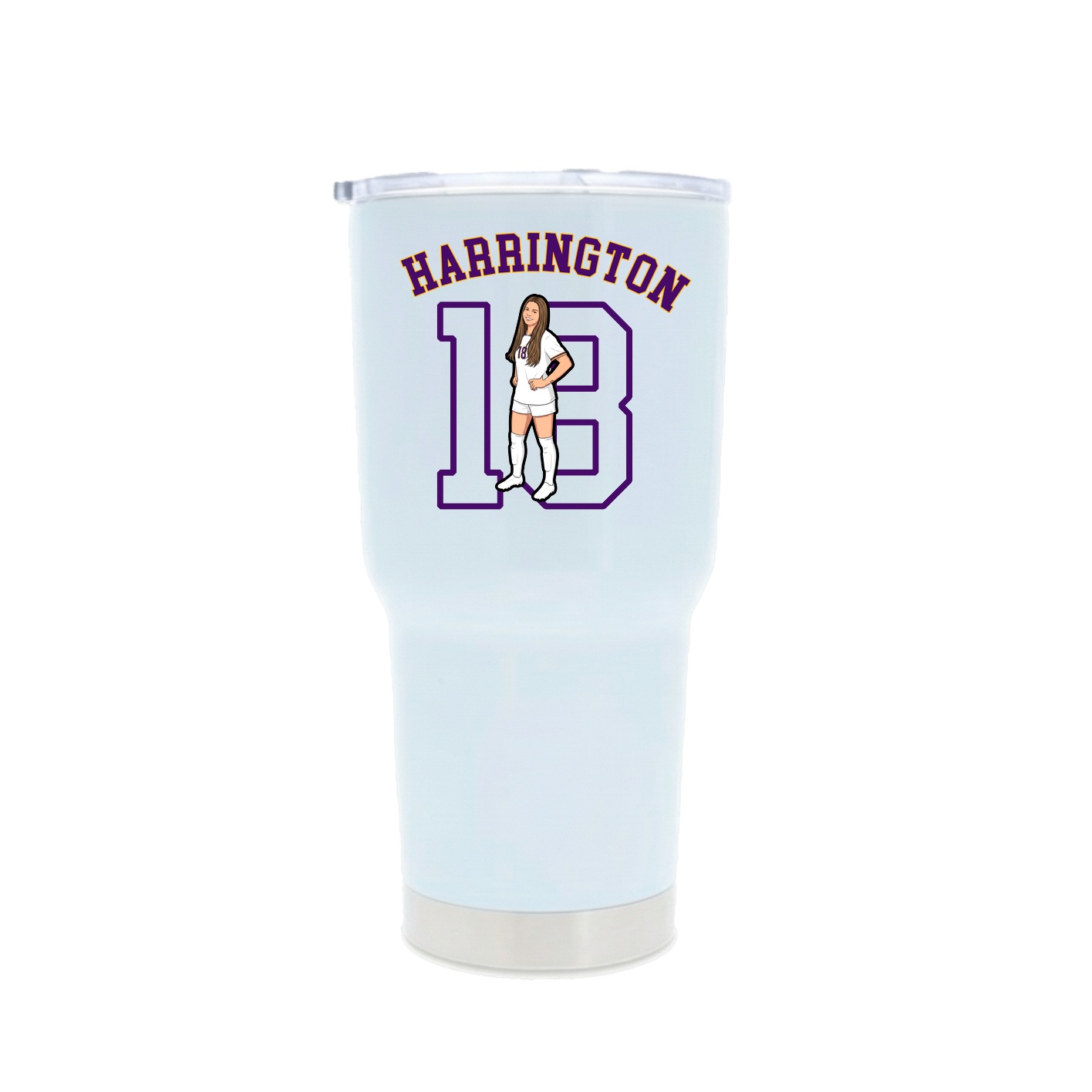 30oz Stainless Steel Tumbler — Shirsey Arch in White