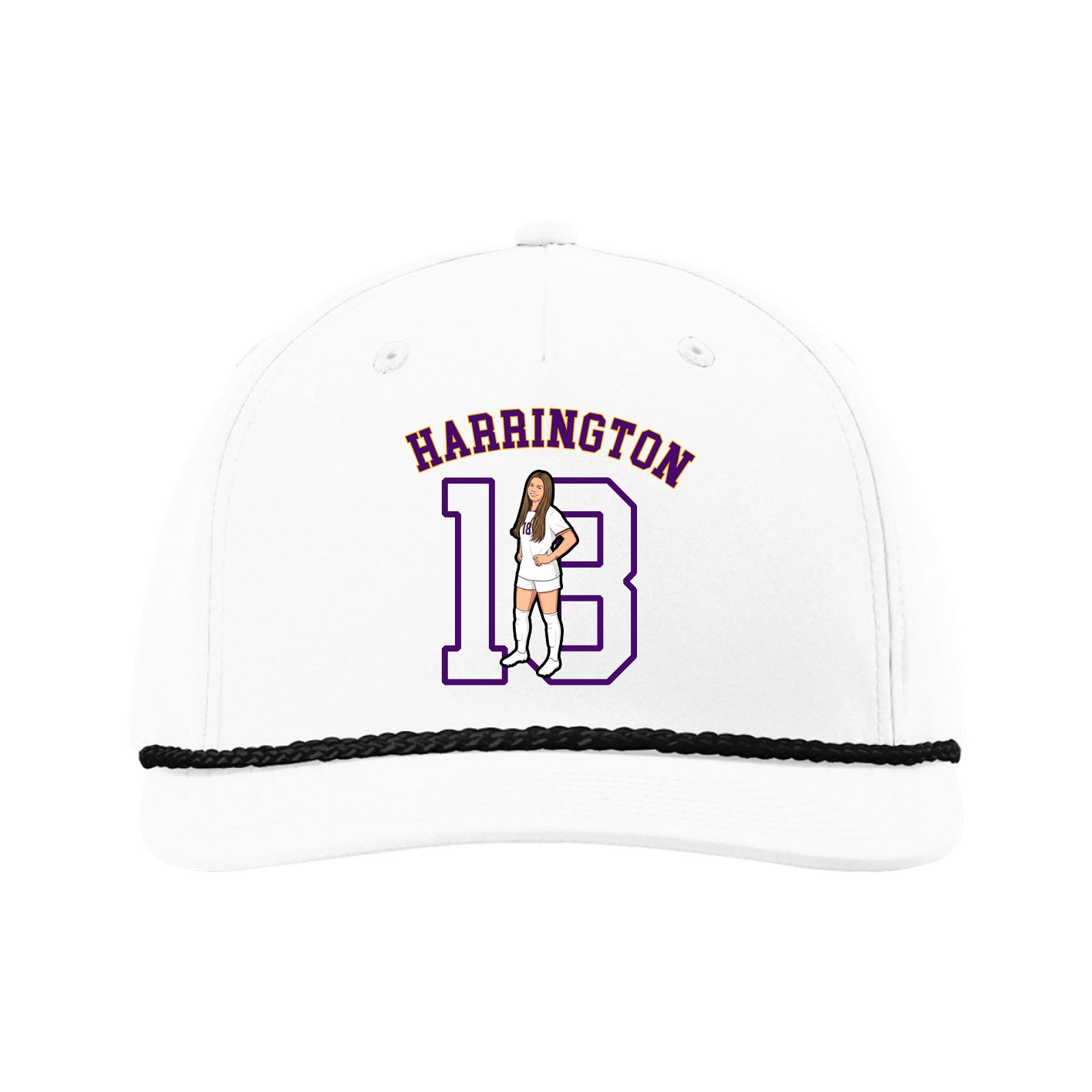 Five-Panel Classic Rope Cap — Shirsey Arch in White