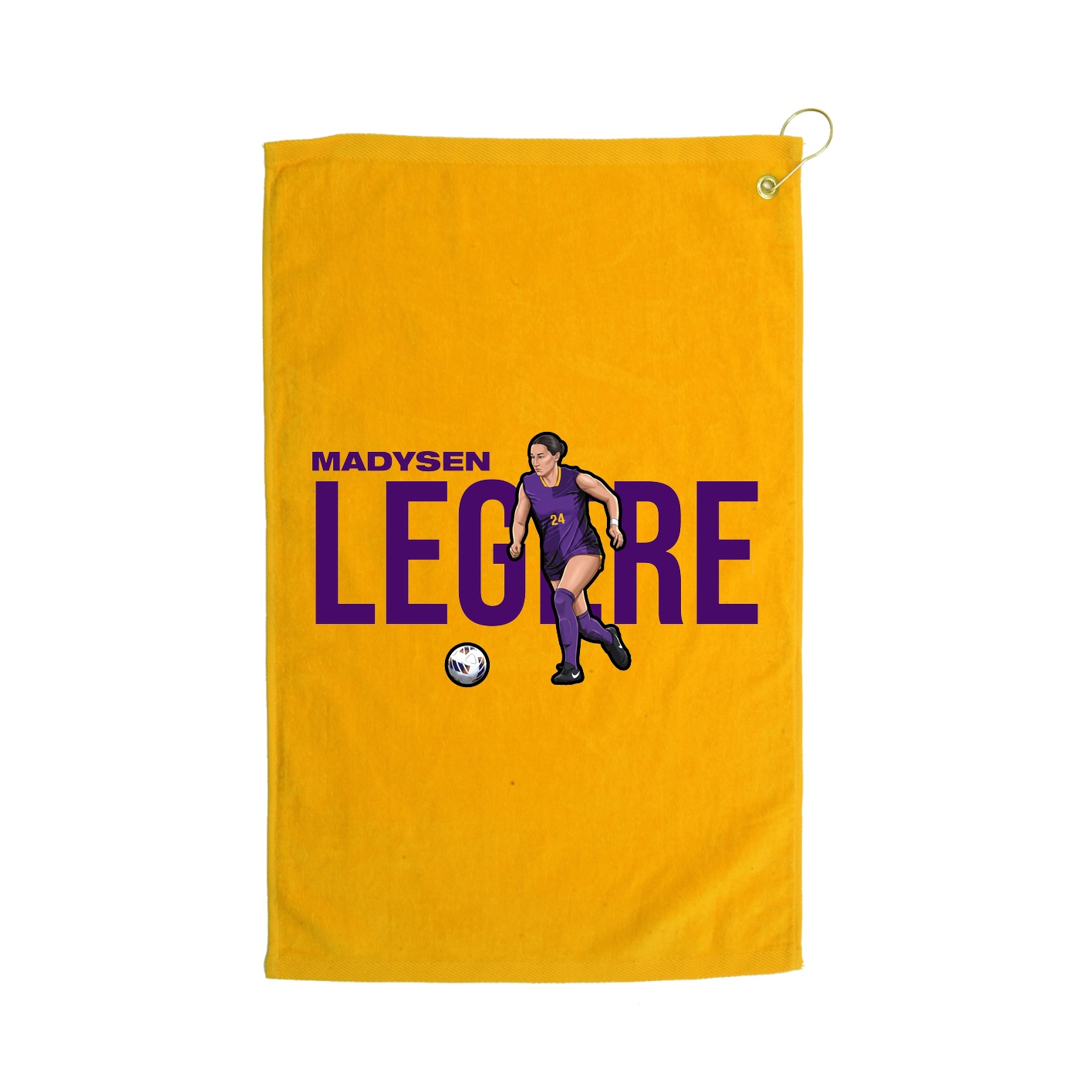 Golf Towel — Player Name in Gold