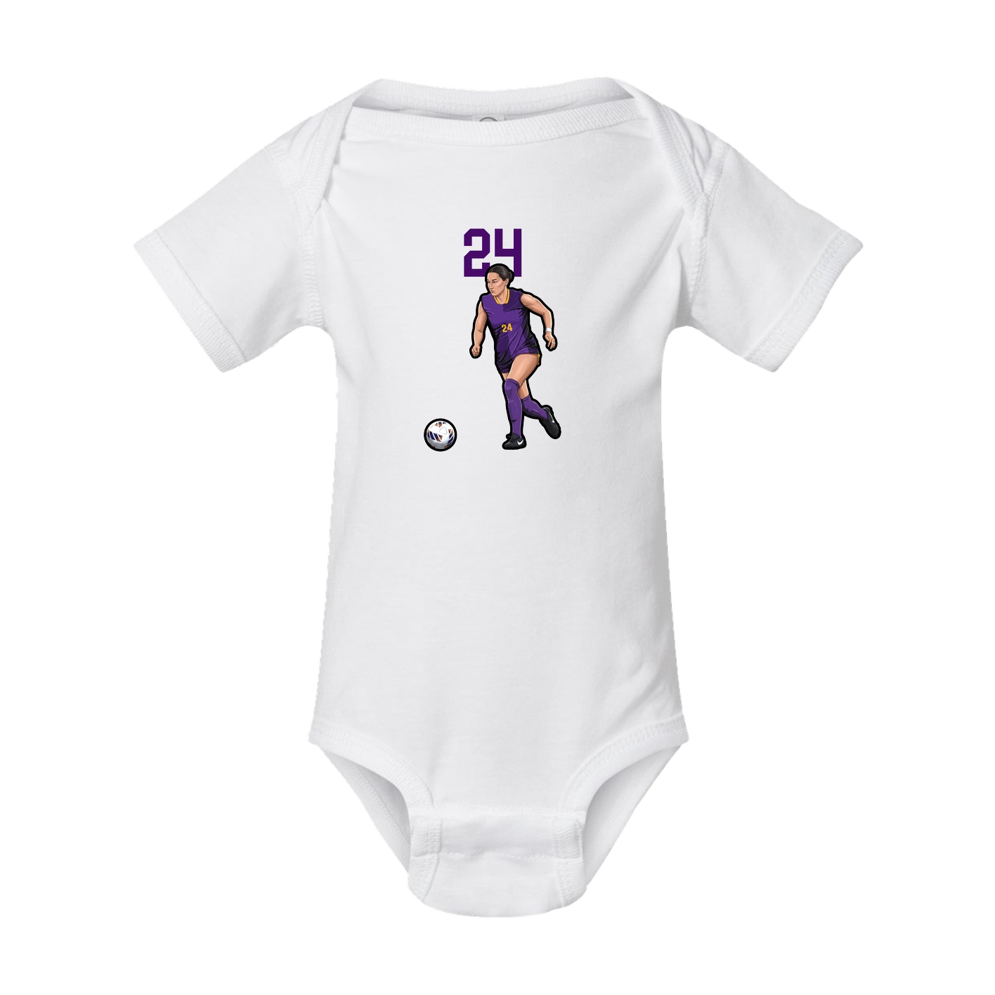 Baby Onesie — Number Top in White