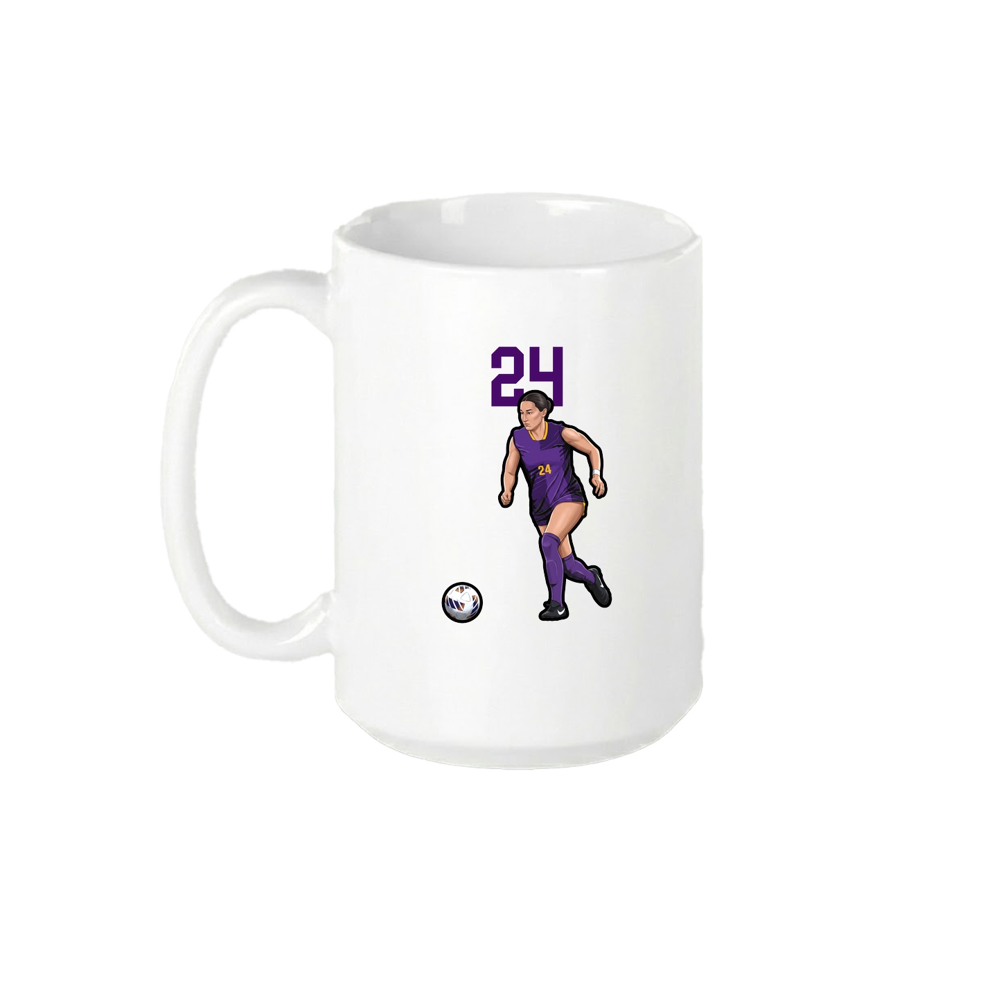 15oz Coffee Mug — Number Top in White