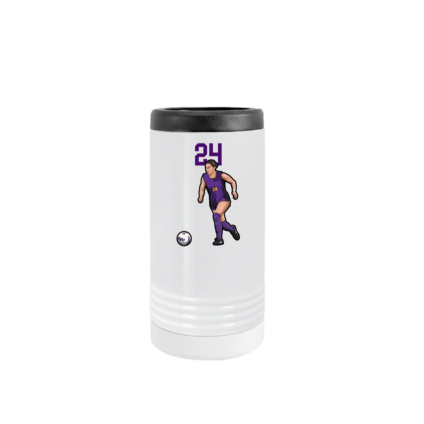 Slim Beverage Holder — Number Top in White