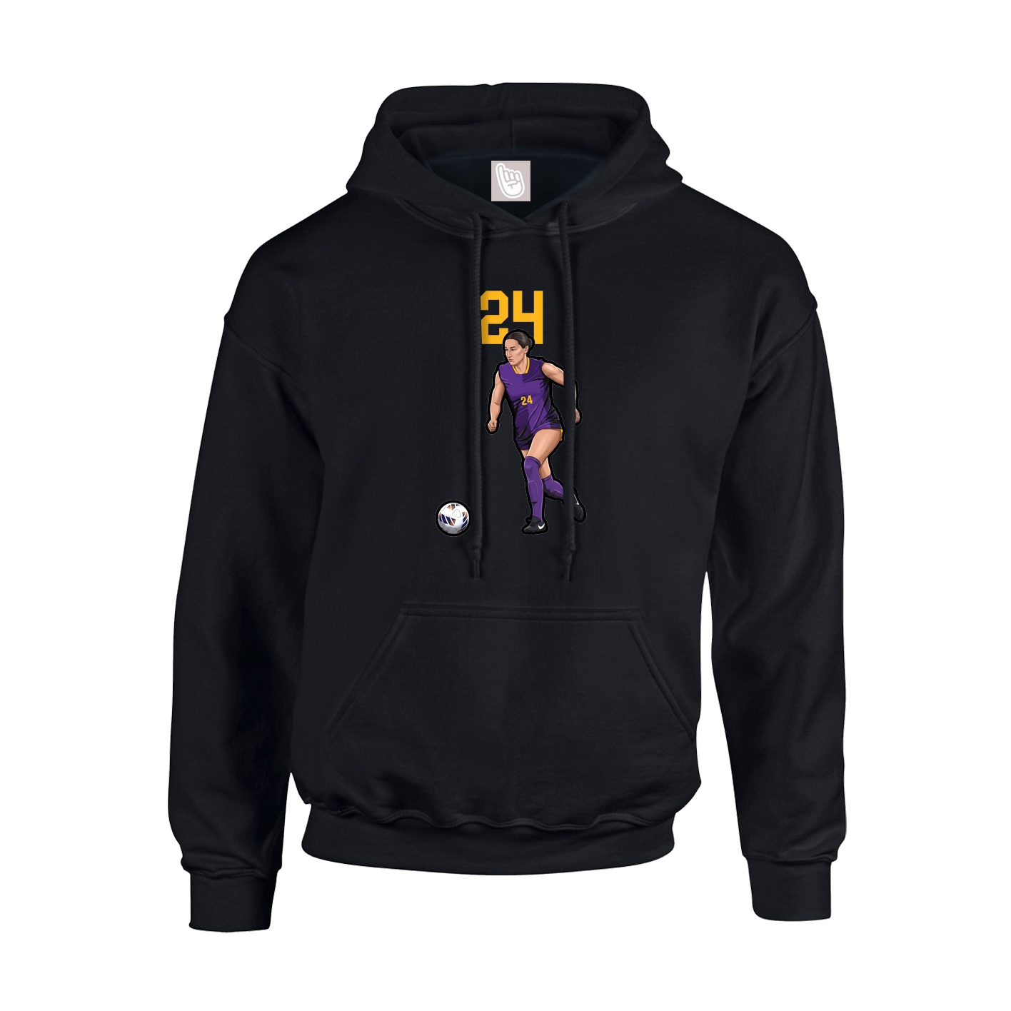 Hoodie — Number Top in Black