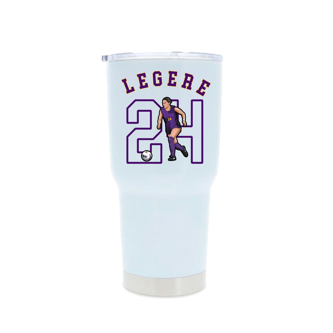 30oz Stainless Steel Tumbler — Shirsey Arch in White