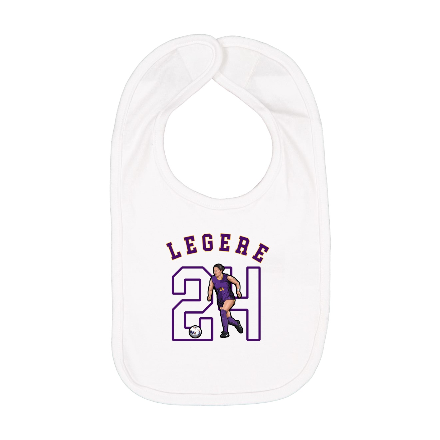 Infant Bib — Shirsey Arch in White