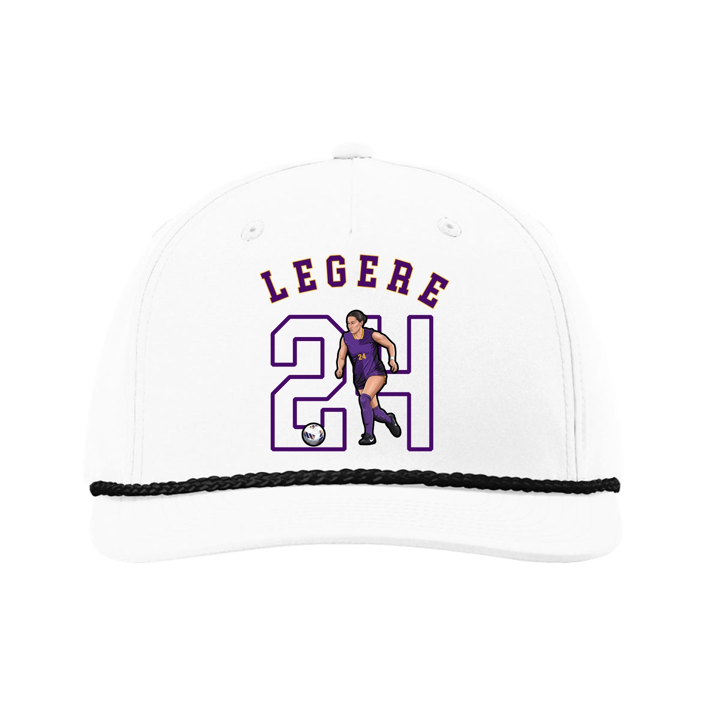 Five-Panel Classic Rope Cap — Shirsey Arch in White