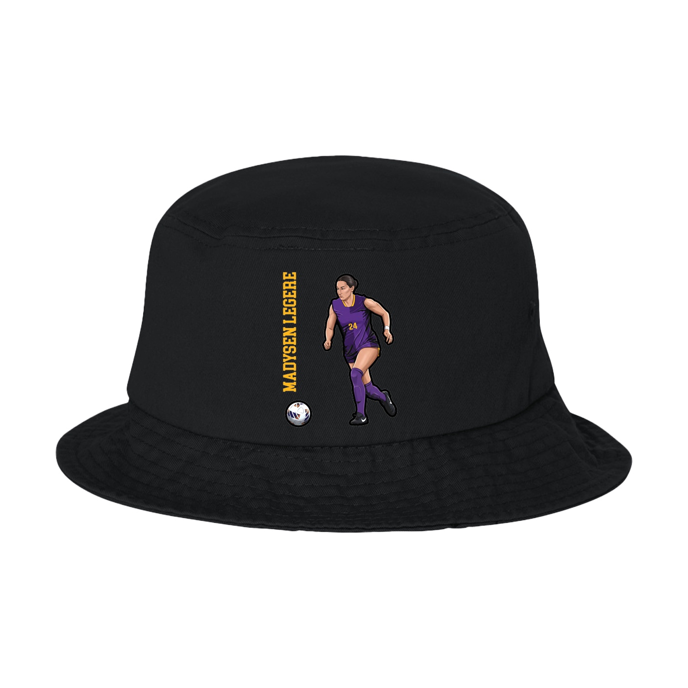 Bucket Cap — Name Vertical in Black