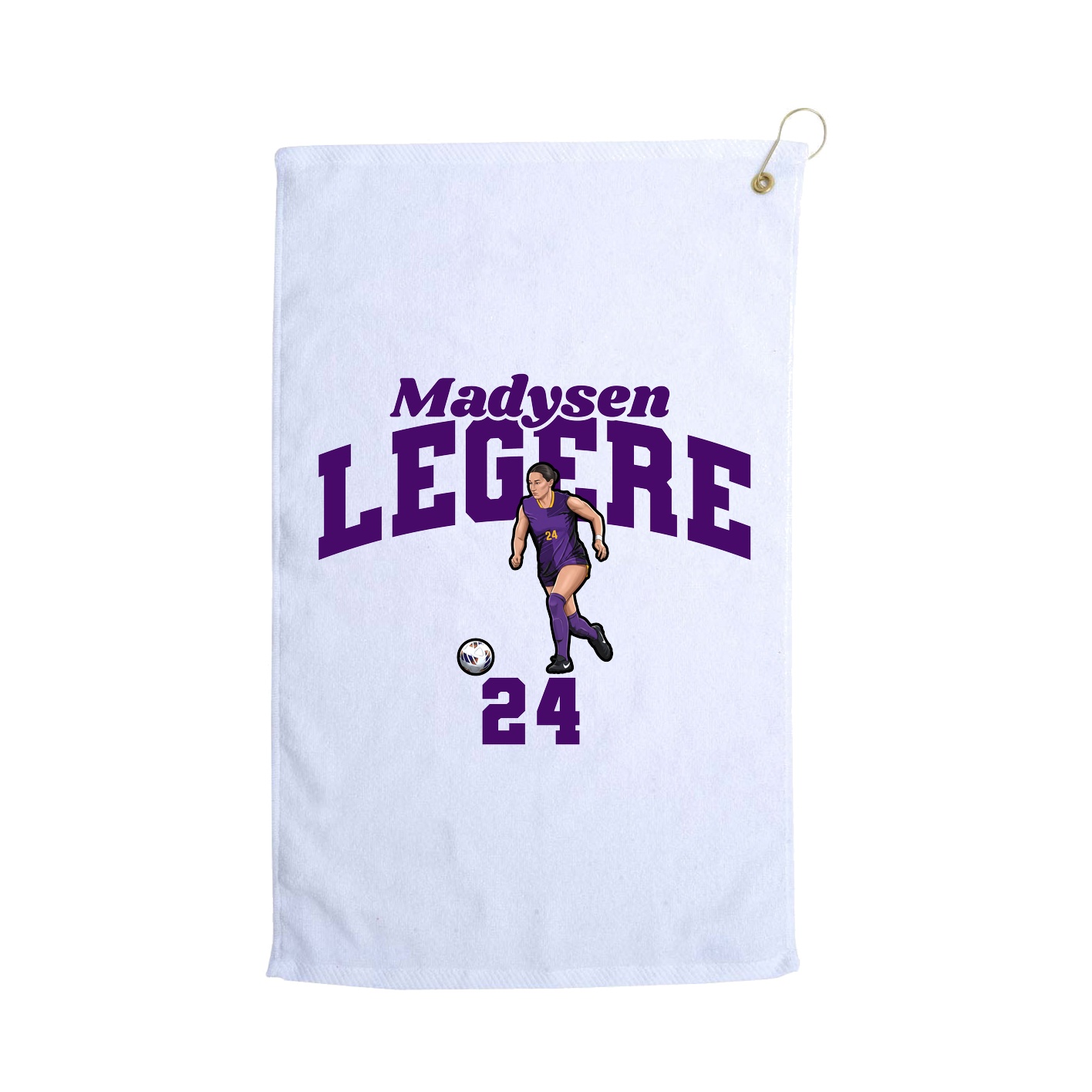 Golf Towel — Signature Arch in White