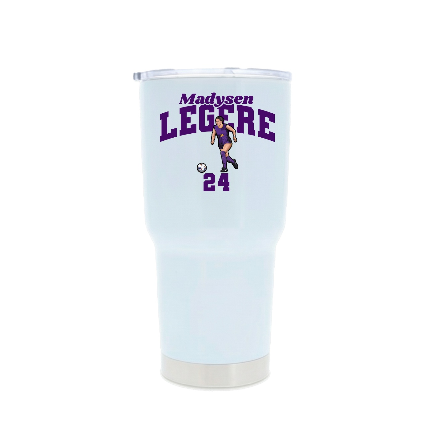 30oz Stainless Steel Tumbler — Signature Arch in White