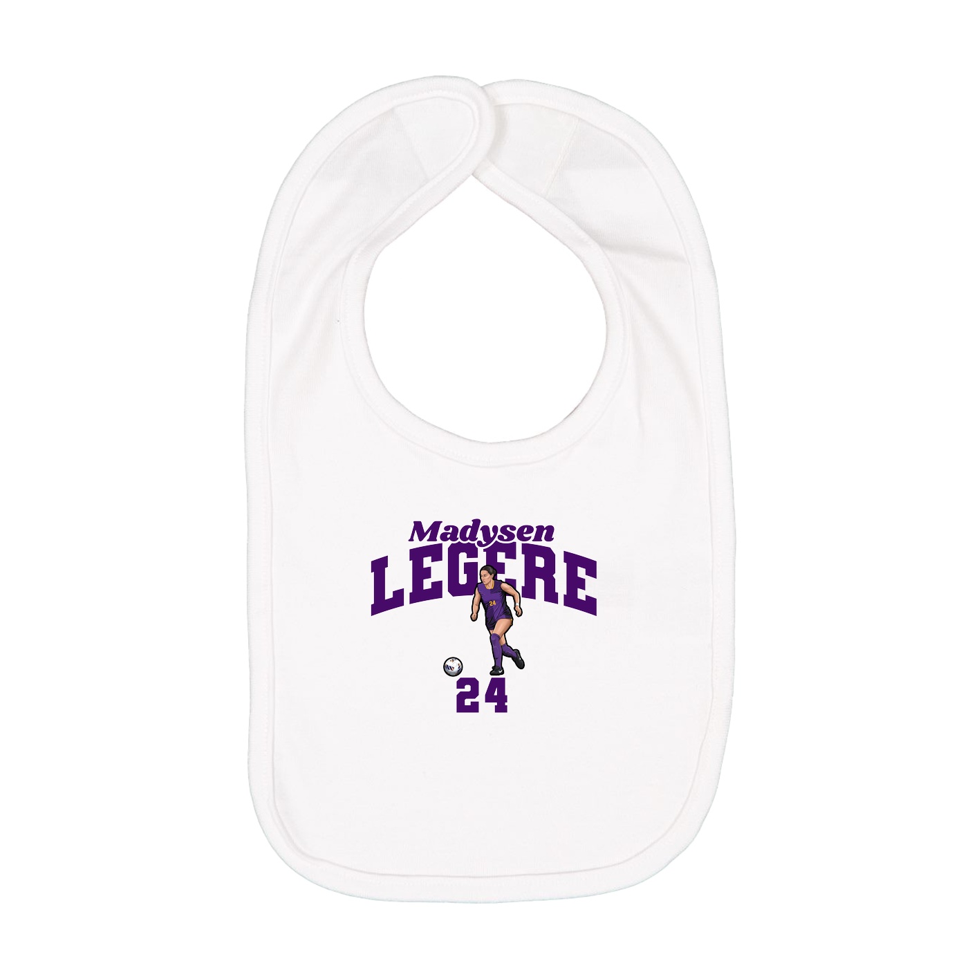 Infant Bib — Signature Arch in White