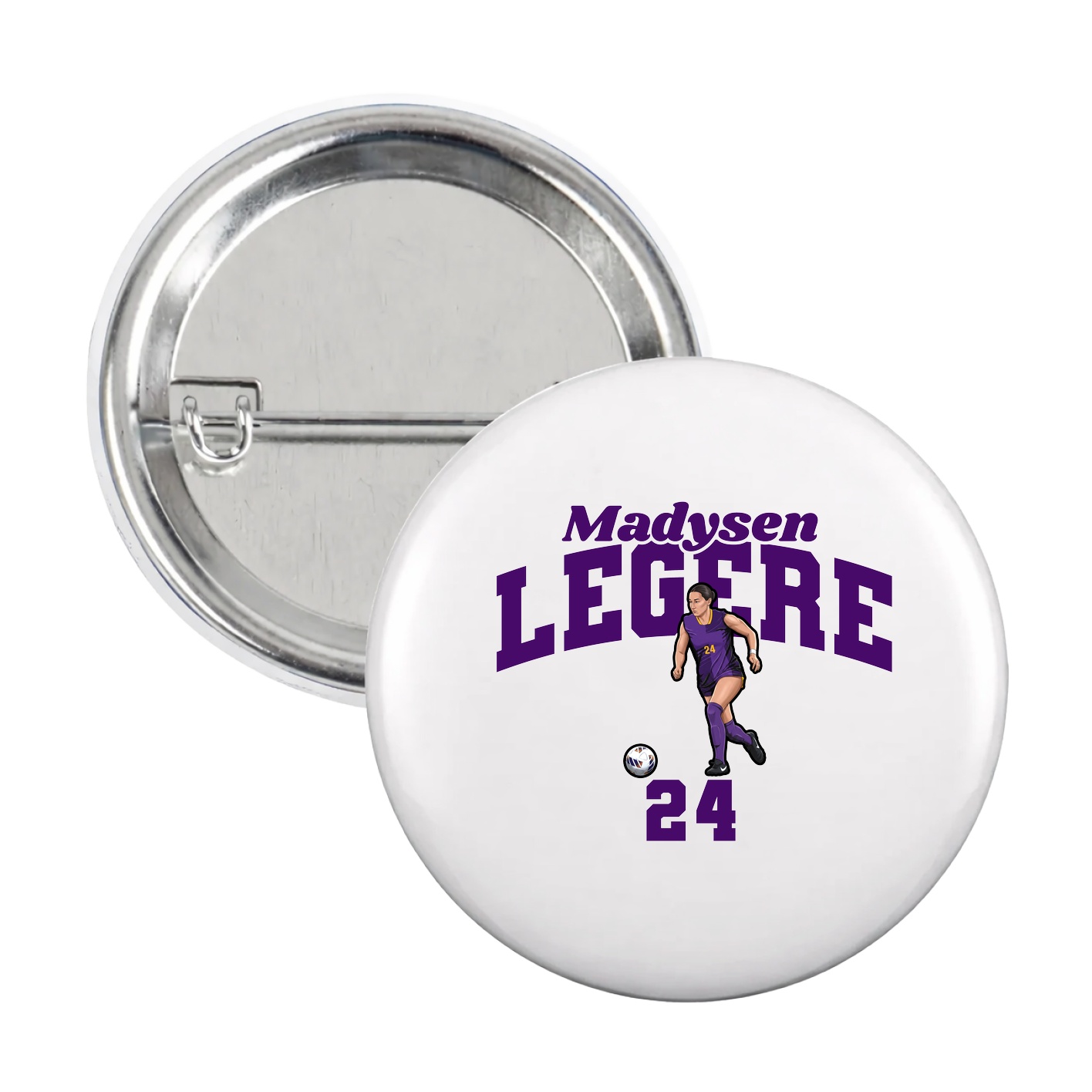 Game Day Button — Signature Arch in White