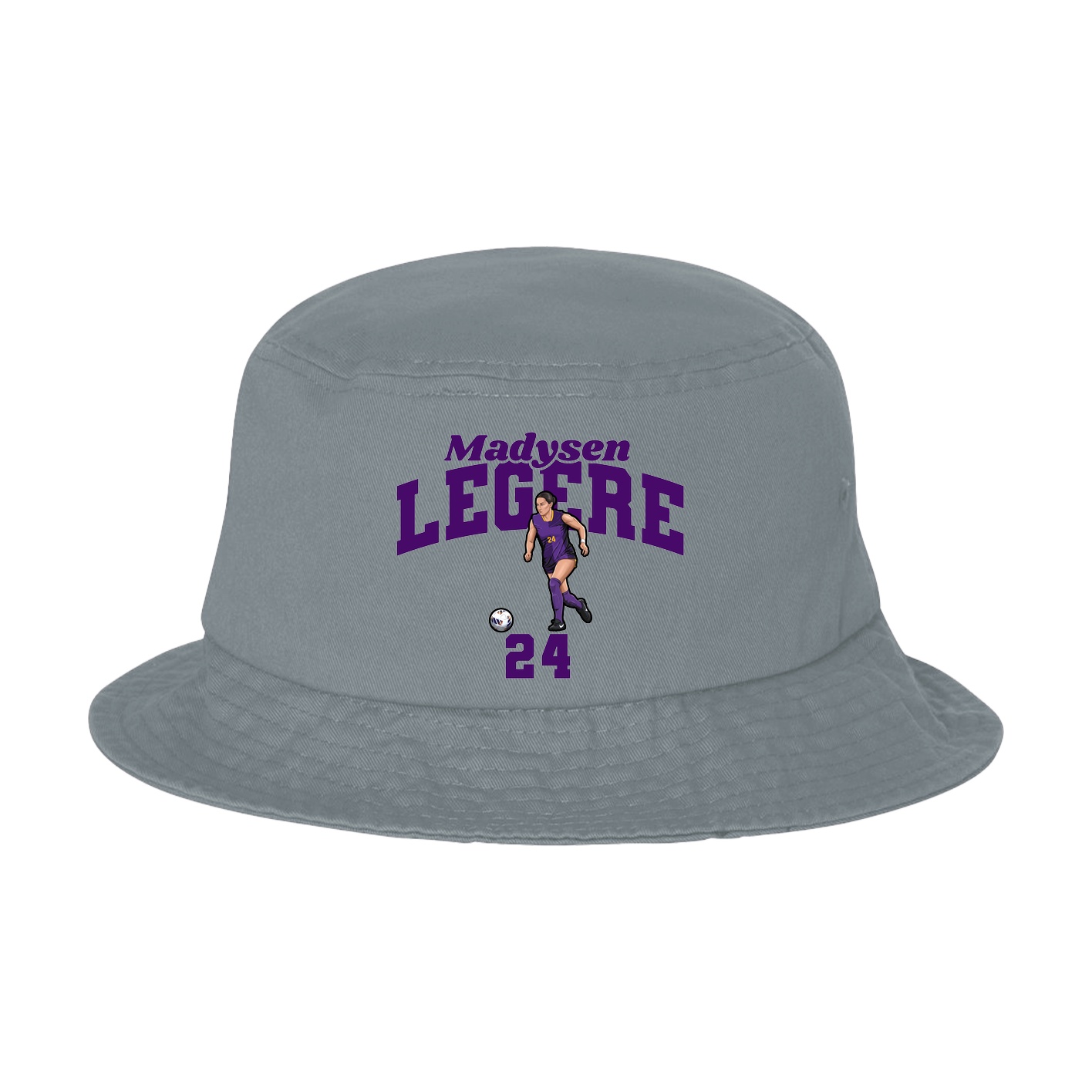 Bucket Cap — Signature Arch in Grey
