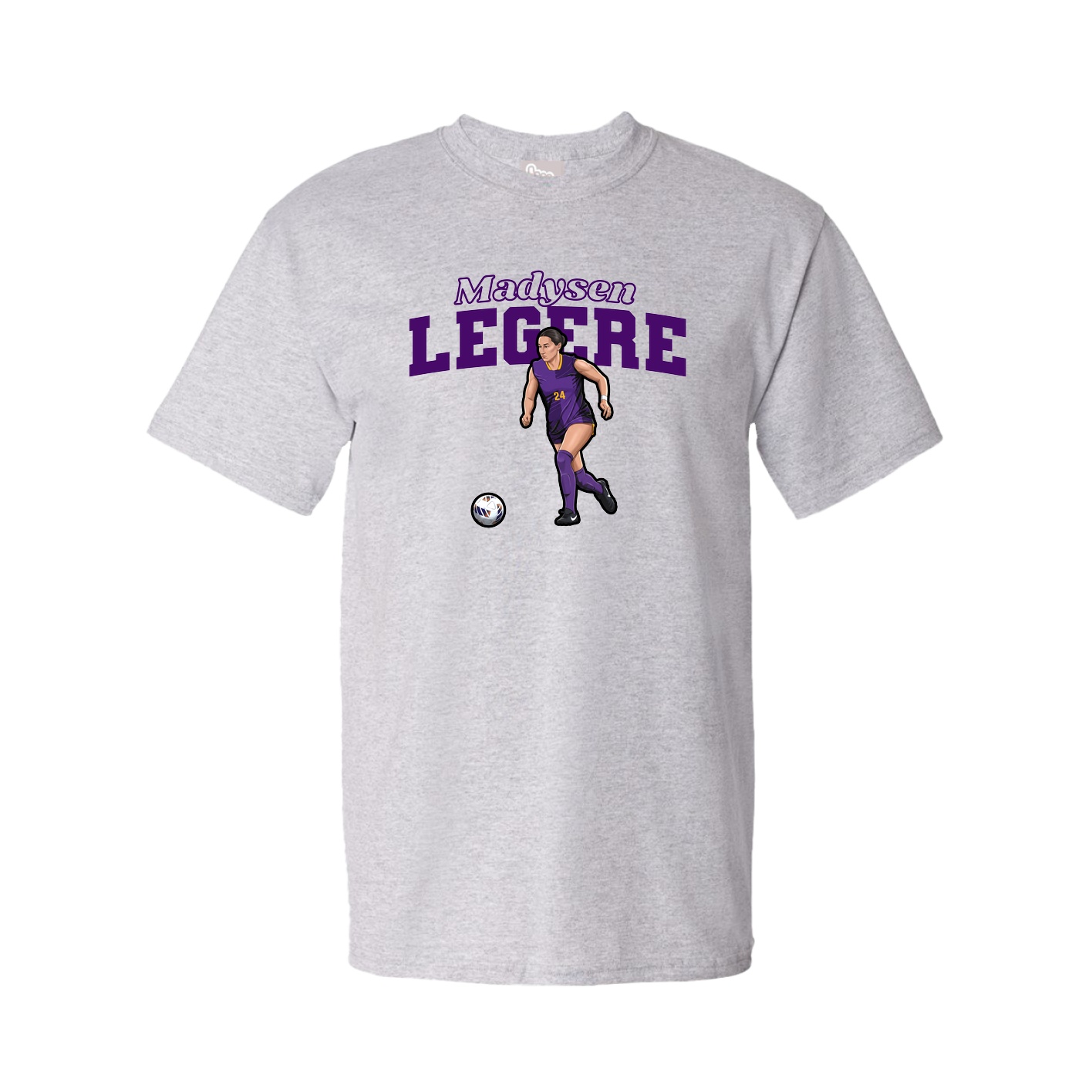 Youth Tee — Name Arch in Grey