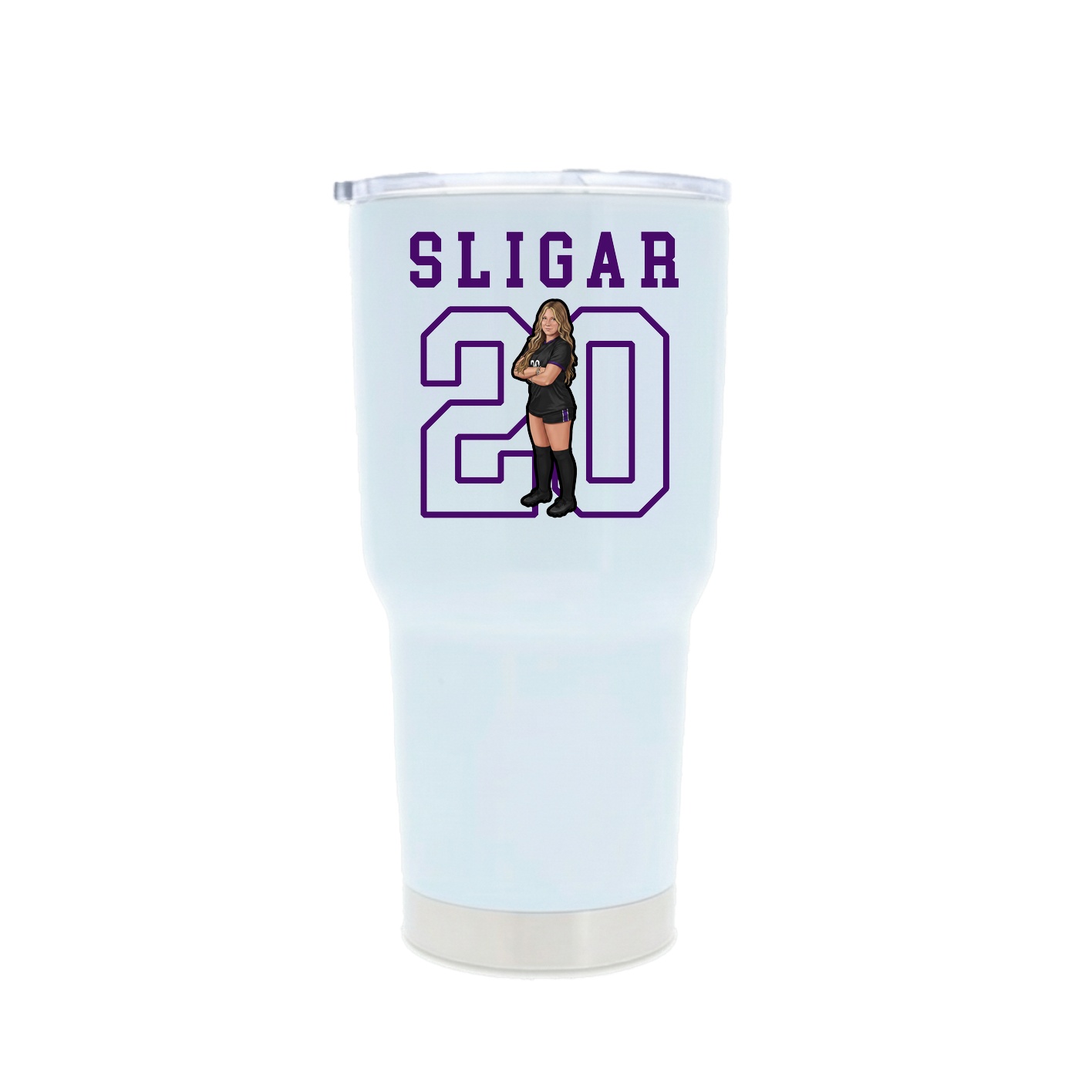 30oz Stainless Steel Tumbler — Shirsey in White