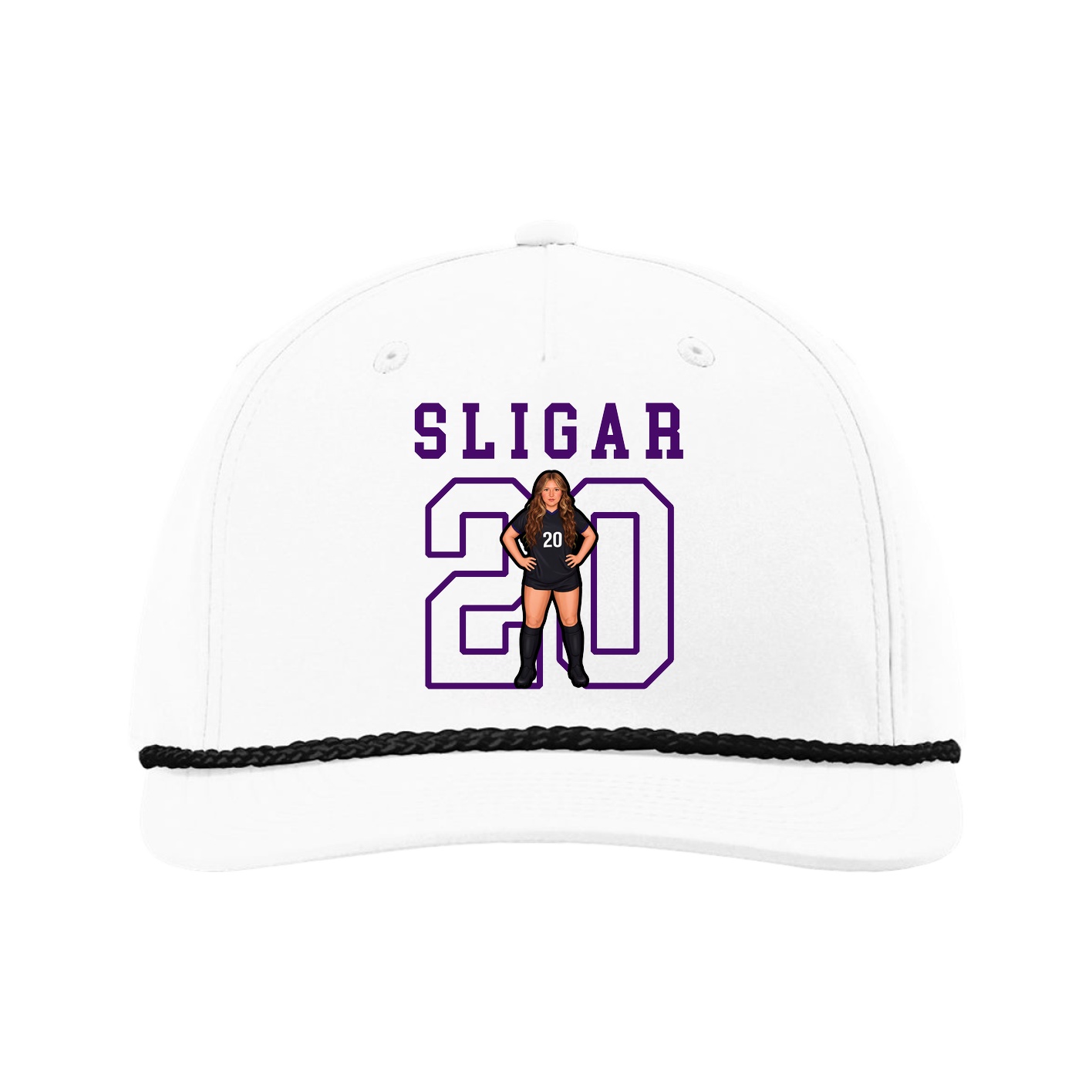 Five-Panel Classic Rope Cap — Shirsey in White