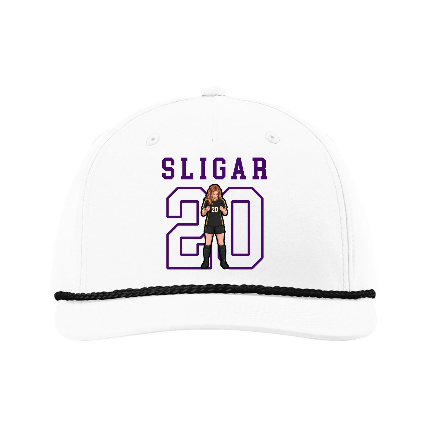 Five-Panel Classic Rope Cap — Shirsey in White
