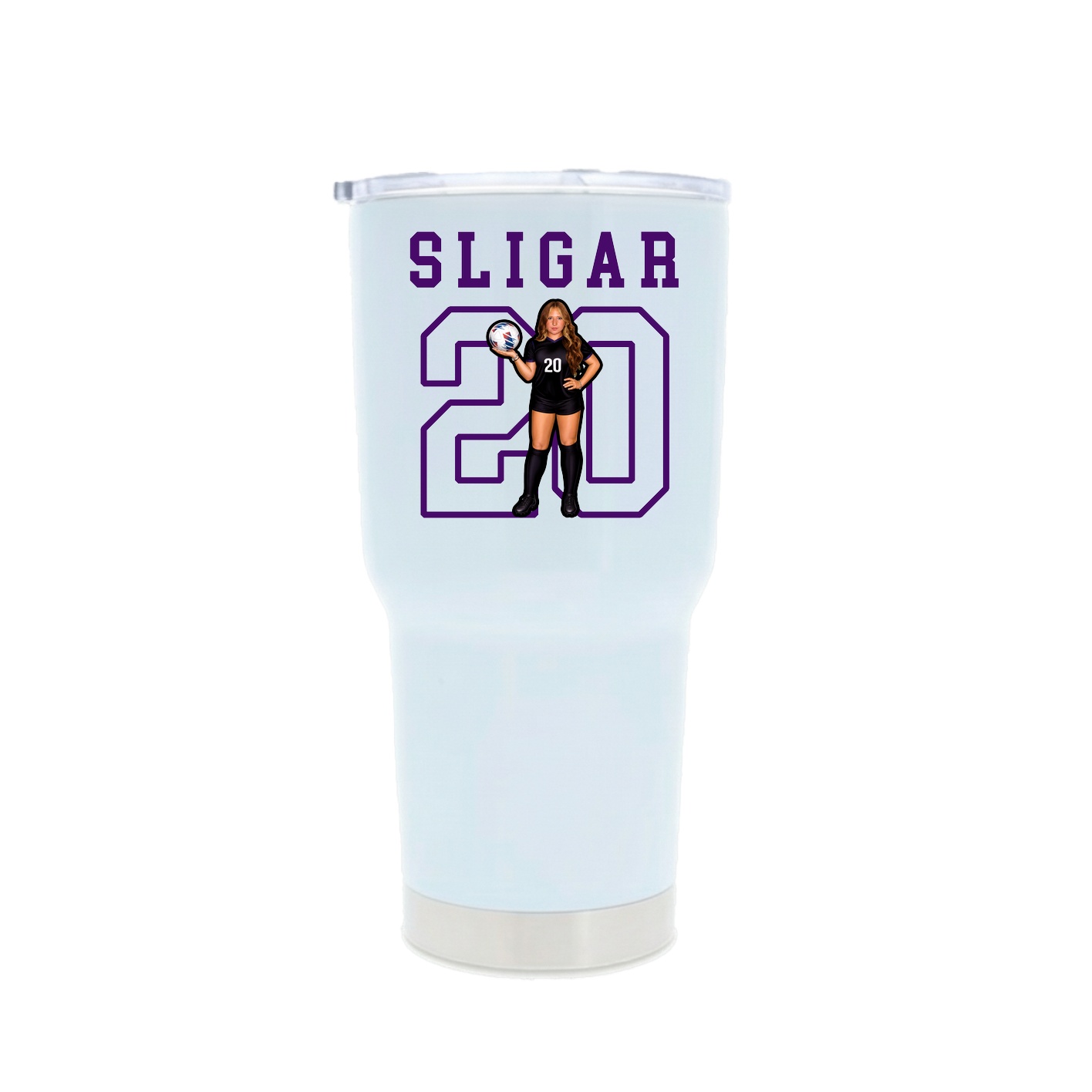 30oz Stainless Steel Tumbler — Shirsey in White