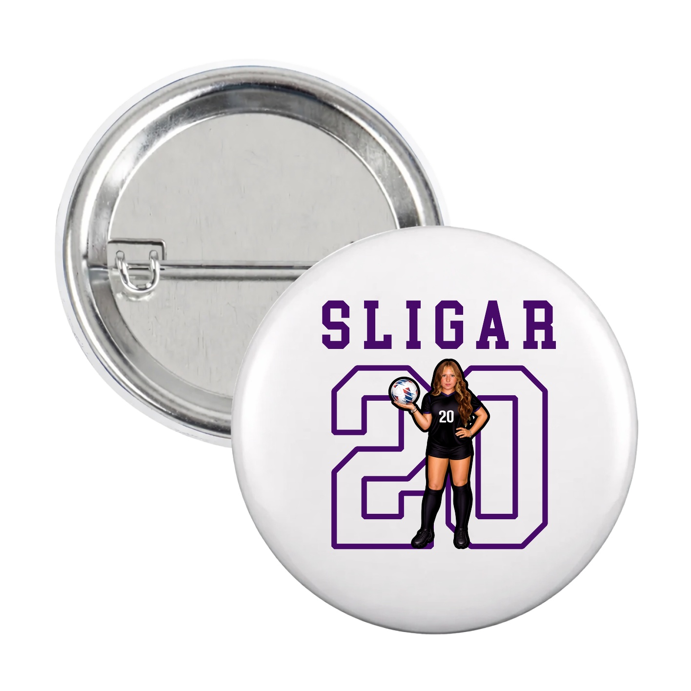 Game Day Button — Shirsey in White