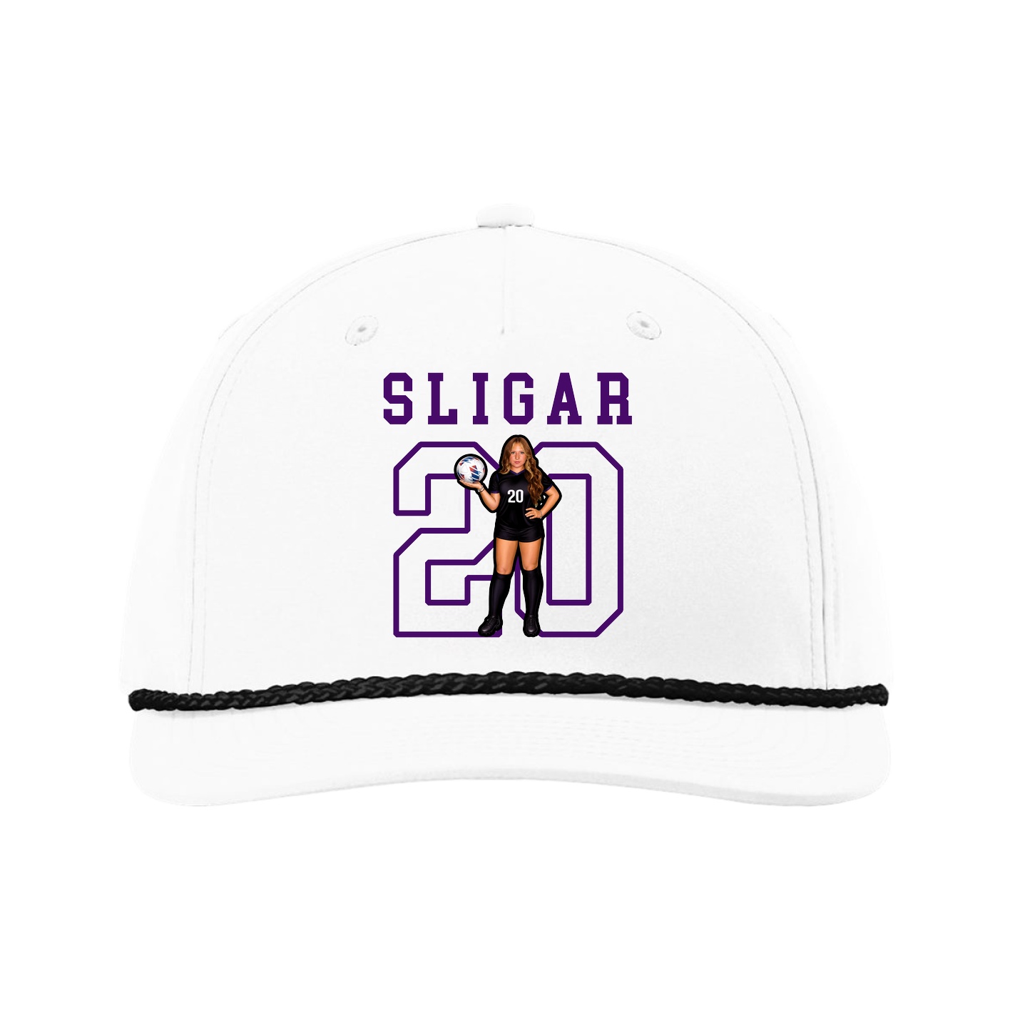 Five-Panel Classic Rope Cap — Shirsey in White
