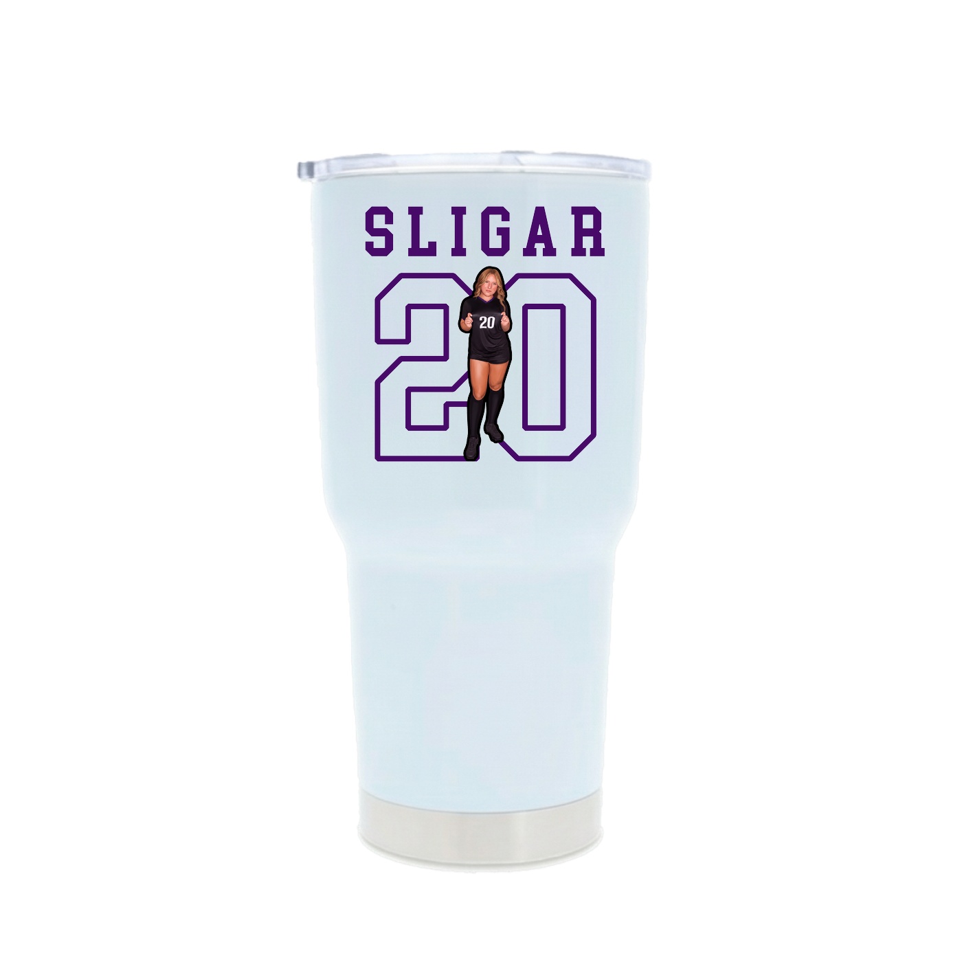 30oz Stainless Steel Tumbler — Shirsey in White