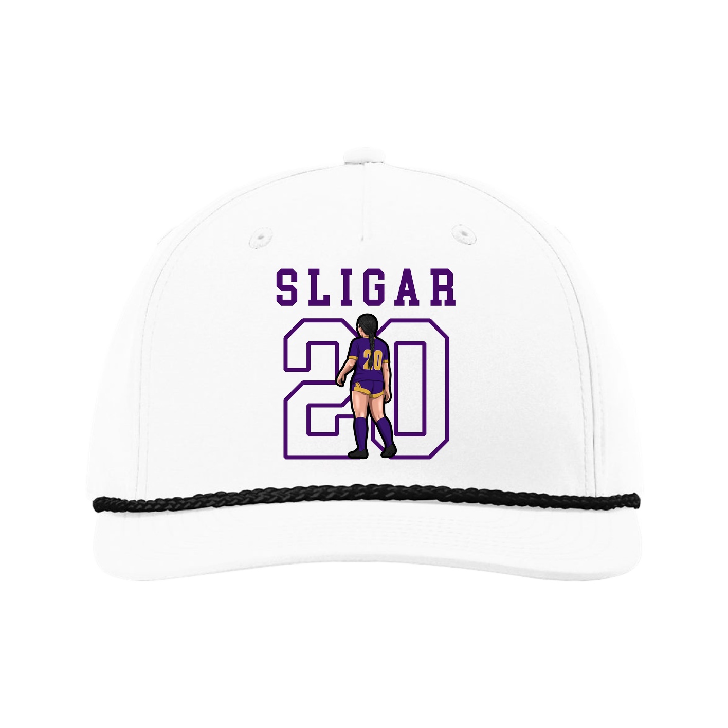 Five-Panel Classic Rope Cap — Shirsey in White