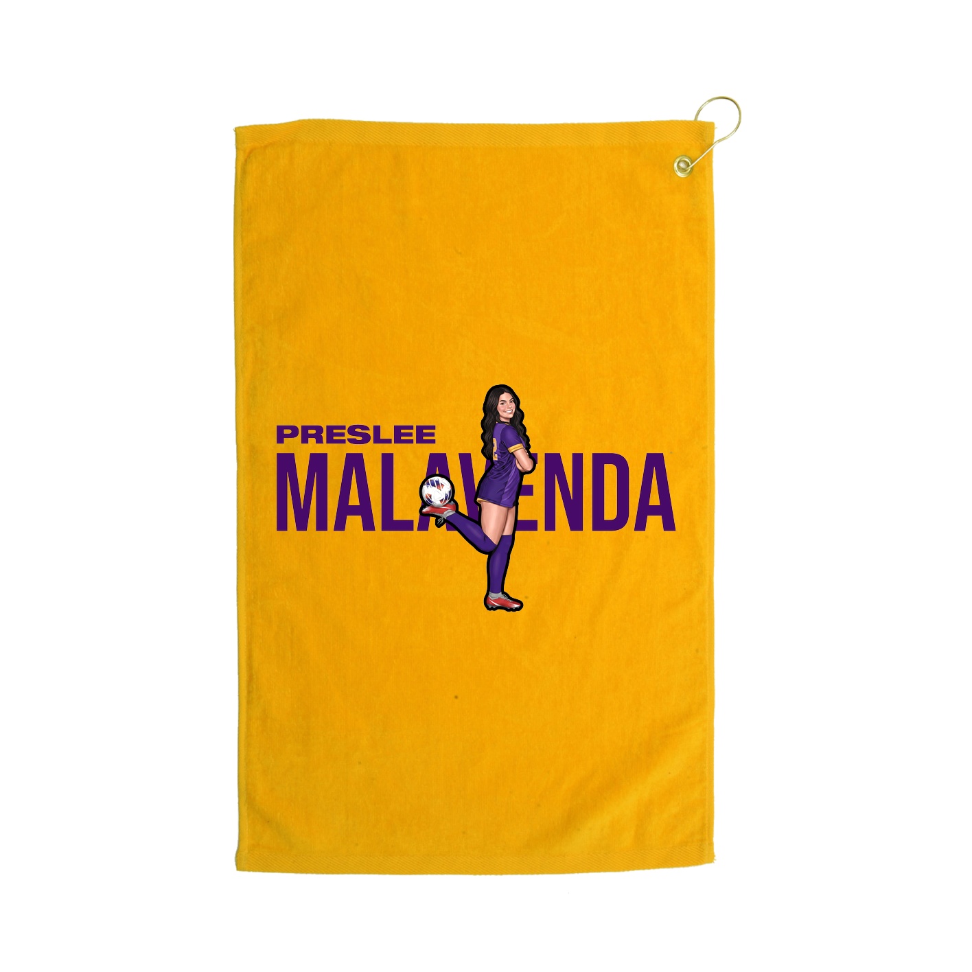 Golf Towel — Player Name in Gold