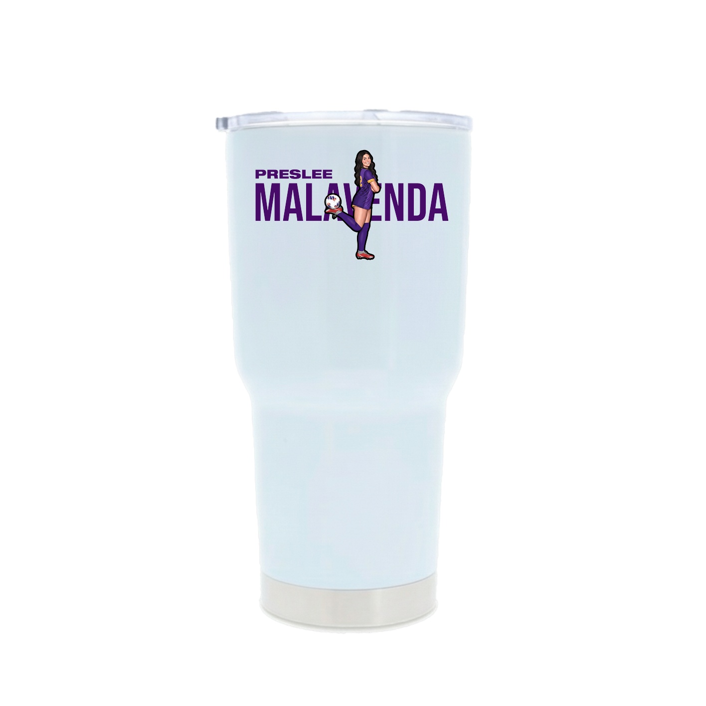 30oz Stainless Steel Tumbler — Player Name in White