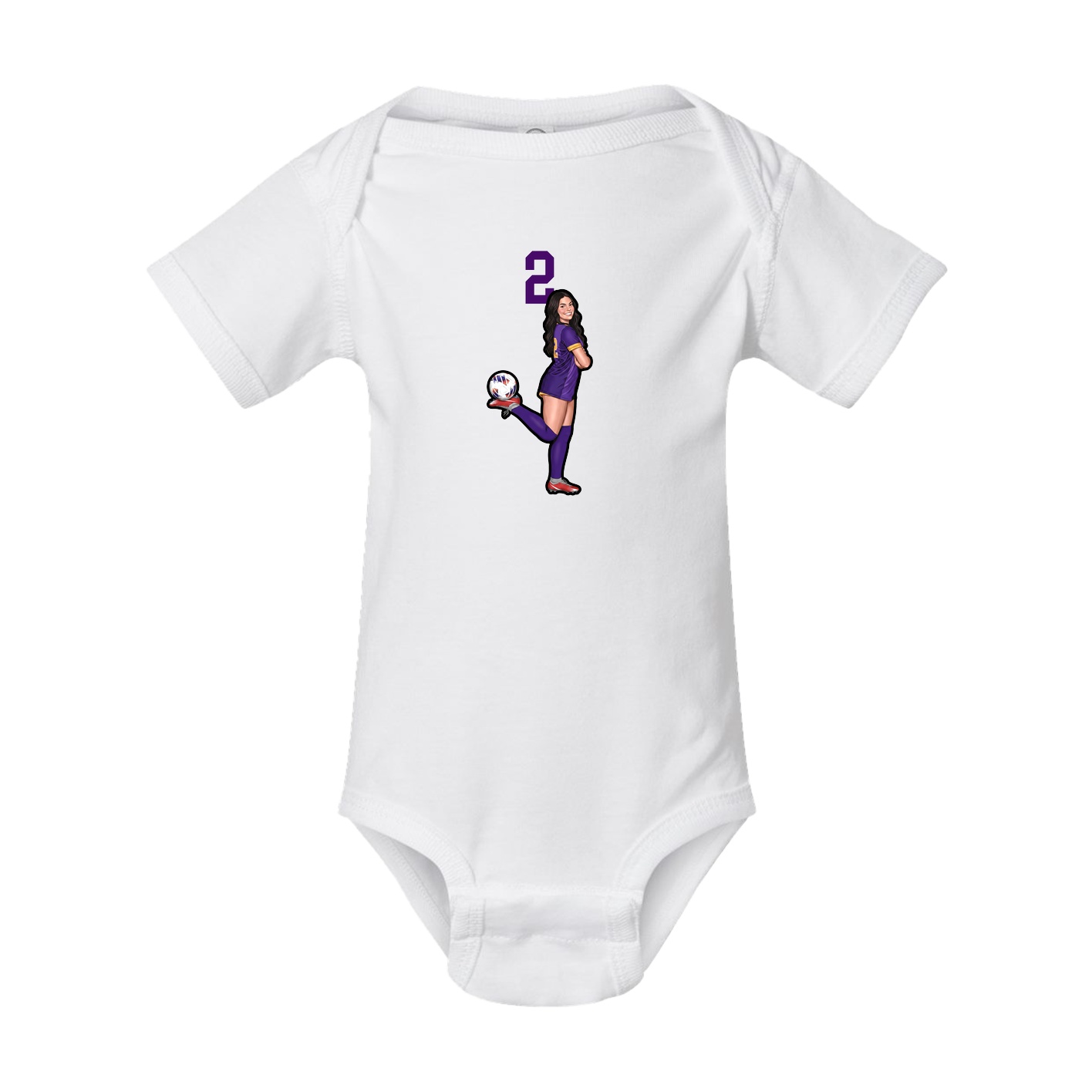 Baby Onesie — Number Top in White
