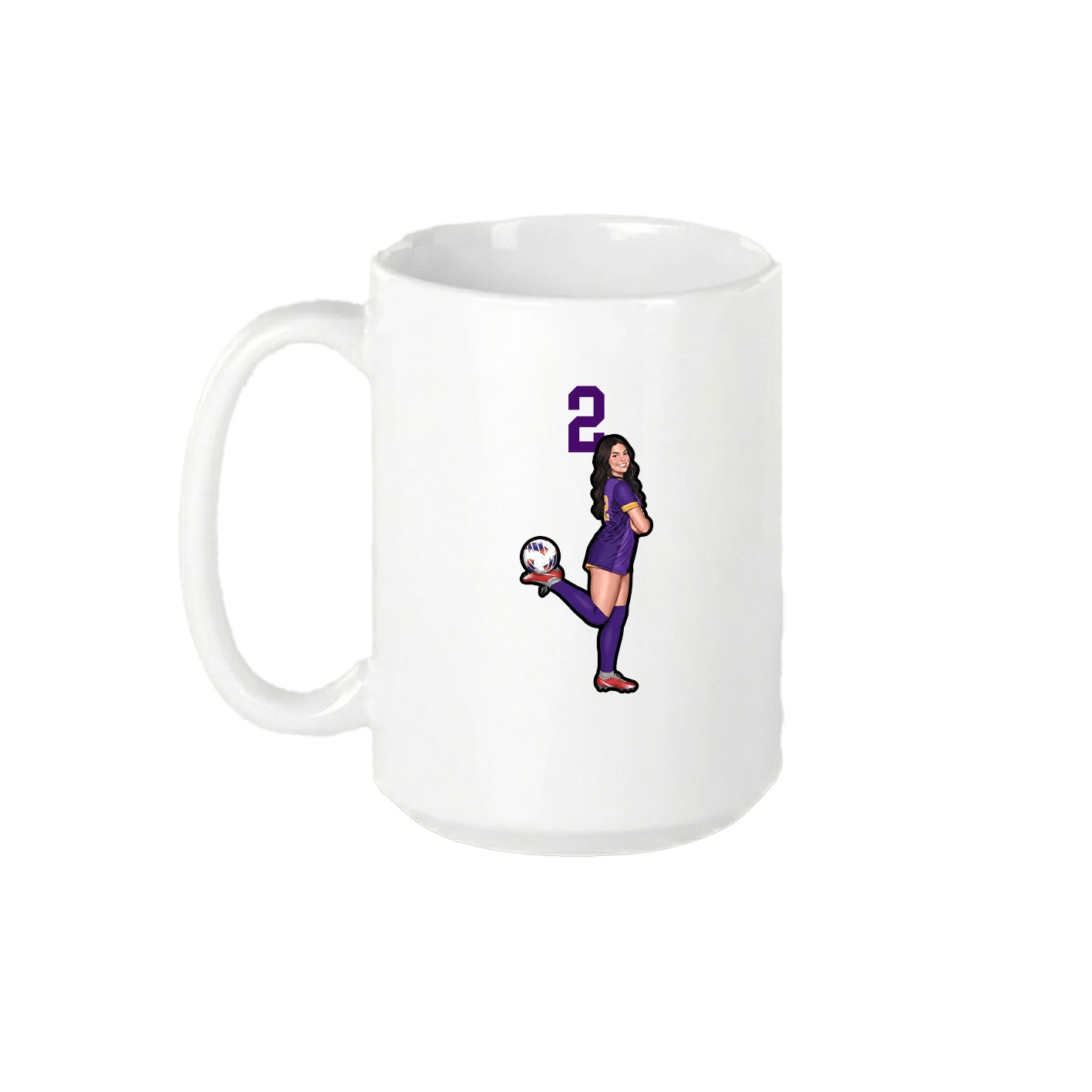 15oz Coffee Mug — Number Top in White
